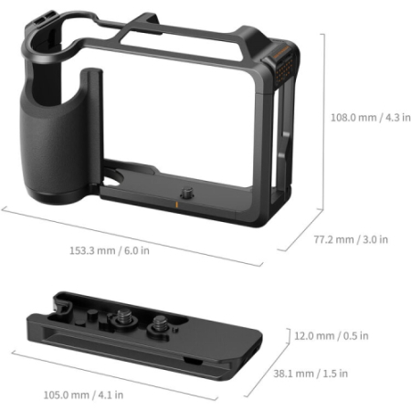SmallRig 5929 - modułowa klatka do Hasselblad X2D II 100C / X2D 100C (czarna) - wymiary